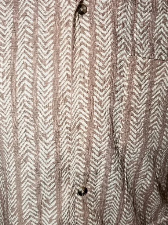 Sovereign Code Boys L(14/16) Brown Tribal Print Short Sleeve Button Up NWT - Picture 5 of 8